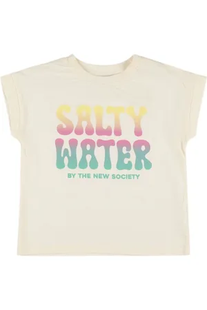 The New Society T-shirt In Jersey Di Cotone Stampato