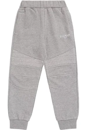 Balmain Pantaloni In Felpa Di Cotone Con Logo