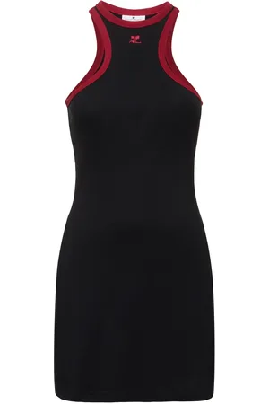 Courrèges Vestito Scuba A Contrasto