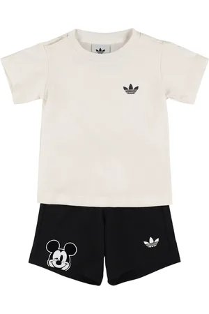 adidas T-shirt E Shorts In Jersey Di Cotone Stampato