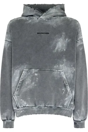 Balenciaga Felpa Vintage In Cotone Lavato Con Cappuccio