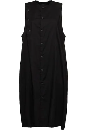 YOHJI YAMAMOTO Vestito Midi In Twill Di Cotone