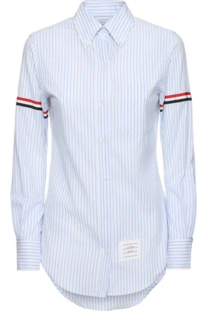 Thom Browne Camicia In Popeline Con Strisce