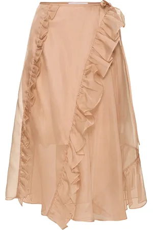 Cecilie Bahnsen Gonna Midi Adelin In Organza Di Seta