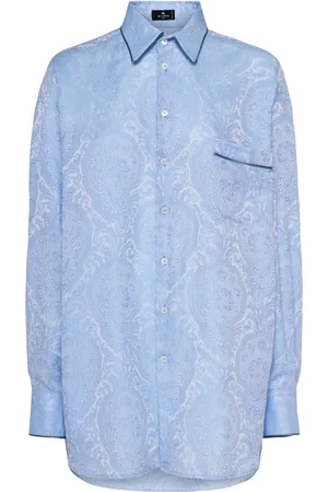 Etro Camicia Oversize In Popeline Stampato