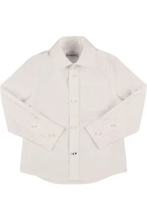 Burberry Camicia In Popeline Di Cotone Stretch