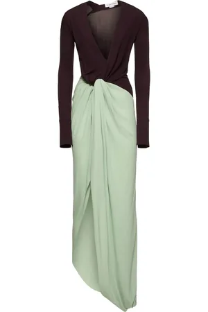 Victoria Beckham Vestito In Jersey Fluido Con Dettaglio Nodo