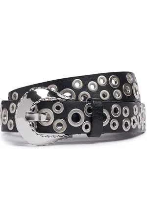 Golden Goose Cintura In Pelle Con Borchie 45mm