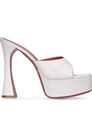 Amina Muaddi Sandali Dalida In Pelle 140mm