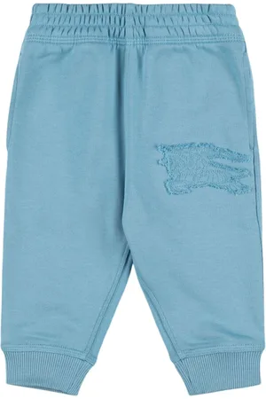 Burberry Pantaloni In Felpa Di Cotone Con Ricamo