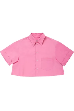 Maison Margiela Camicia Cropped In Popeline Di Cotone