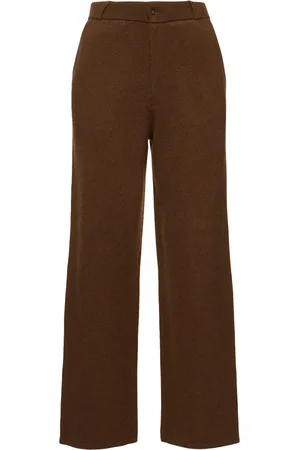 Guest In Residence Pantaloni Sartoriali In Maglia Di Cashmere