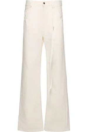ANN DEMEULEMEESTER Pantaloni Ampi Claire In Twill Di Cotone