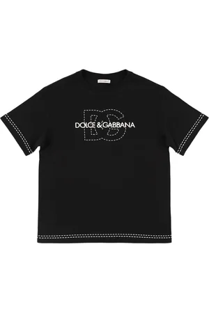 Dolce & Gabbana T-shirt In Jersey Di Cotone Stampato Con Logo