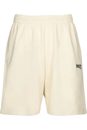 Balenciaga Shorts In Felpa Di Cotone Con Logo