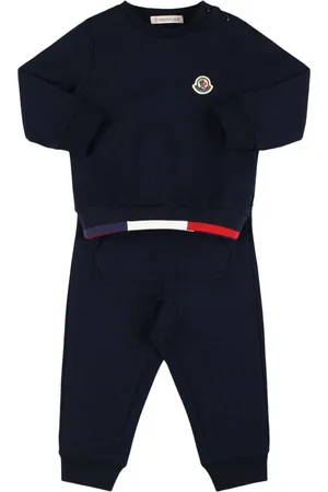 Moncler Felpa Con Cappuccio E Pantaloni In Cotone