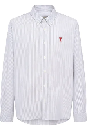Ami Camicia Oxford In Cotone Con Logo