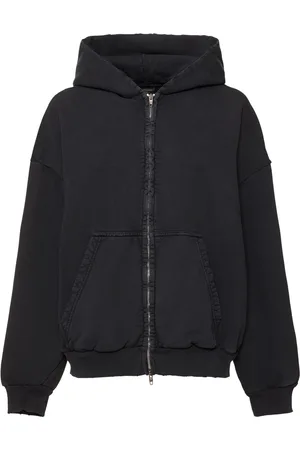 Balenciaga Felpa In Cotone Con Zip E Cappuccio