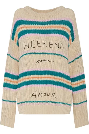 Max Mara Maglia Angus In Cotone Con Ricami