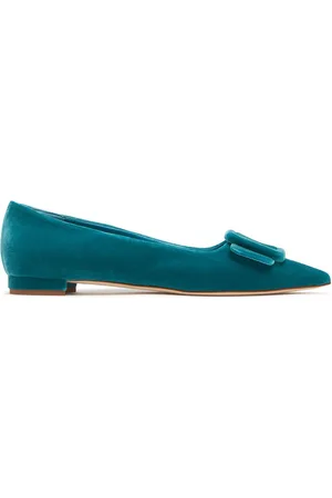 Manolo Blahnik Scarpe Basse In Velluto Maysale 10mm