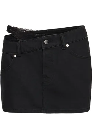Alexander Wang Minigonna In Denim / Dettaglio Slip
