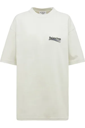 Balenciaga T-shirt Oversize In Cotone Con Ricami