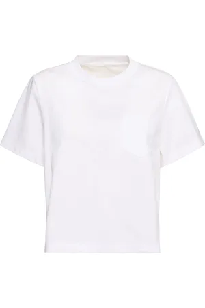 SACAI T-shirt In Jersey Di Cotone E Twill Di Nylon