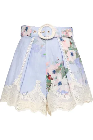 ZIMMERMANN Shorts Everley In Lino Stampato