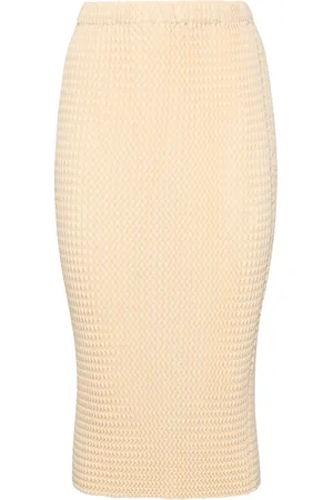 Issey Miyake Gonna Midi In Misto Cotone Spongy-48