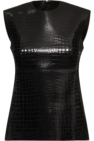 Tory Burch Top Senza Maniche Stampa Coccodrillo