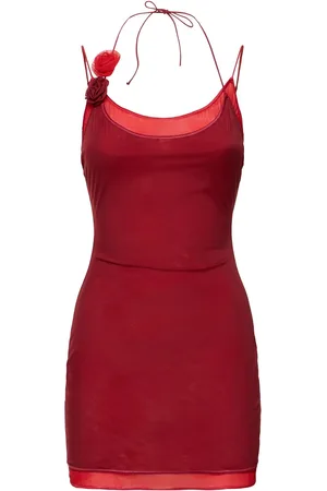 Oseree Vestito In Mesh Con Rose