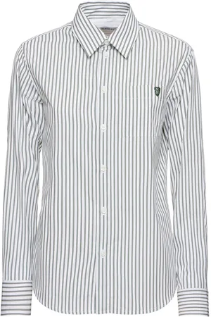Burberry Camicia In Popeline A Righe Con Taschino