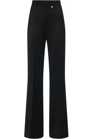 GIUSEPPE DI MORABITO Pantaloni Dritti Sartoriali Vita Alta In Lana
