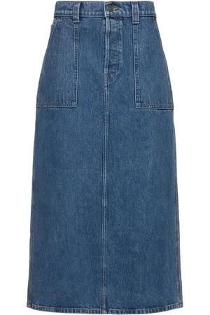 Khaite Gonna Midi Genevieve In Denim