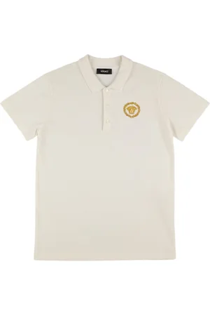 VERSACE Polo In Cotone Piqué Con Ricami