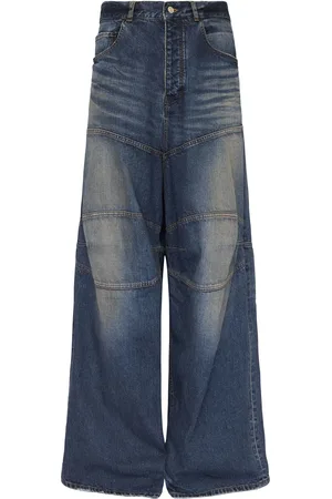 Balenciaga Jeans Baggy In Denim Di Cotone