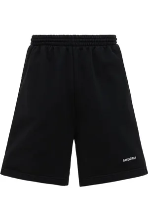 Balenciaga Shorts In Felpa Di Cotone Con Logo