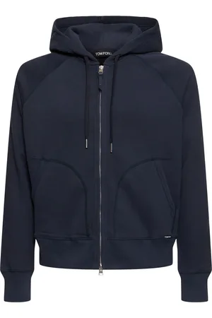 Tom Ford Felpa In Misto Cotone Con Zip E Cappuccio