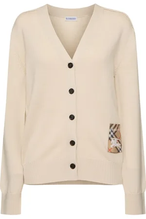 Burberry Cardigan In Maglia Di Lana Con Logo