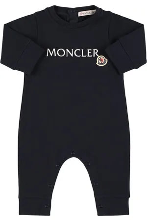 Moncler Tutina In Misto Cotone Con Logo