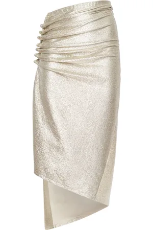 Paco rabanne Gonna Asimmetrica In Jersey Di Lurex Stretch