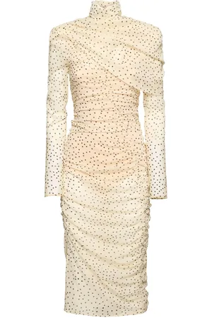 MAGDA BUTRYM Vestito Midi In Seta Stretch Drappeggiata