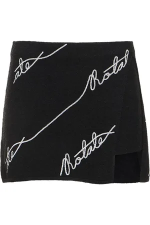 ROTATE Minigonna In Misto Cotone Con Logo