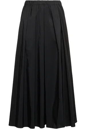 Max Mara Gonna Midi Curvato In Taffeta