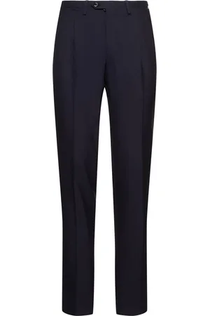 Kiton Pantaloni In Lana Con Pinces