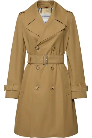 Burberry Trench Midi In Gabardina