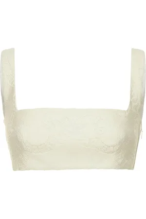VALENTINO Crop Top In Guipure Di Cotone