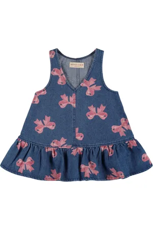 Konges Sløjd Vestito In Denim Di Cotone Stampato
