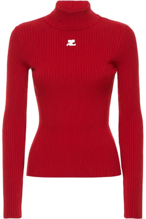 Courrèges Maglia In Misto Viscosa Con Logo