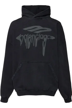 Balenciaga Felpa In Cotone Con Cappuccio